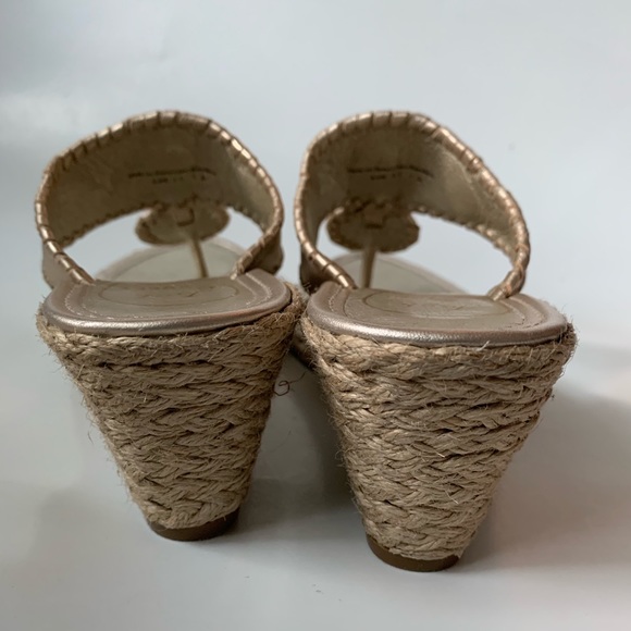Jack Rogers Wedge Thong, Gold - Picture 3 of 6